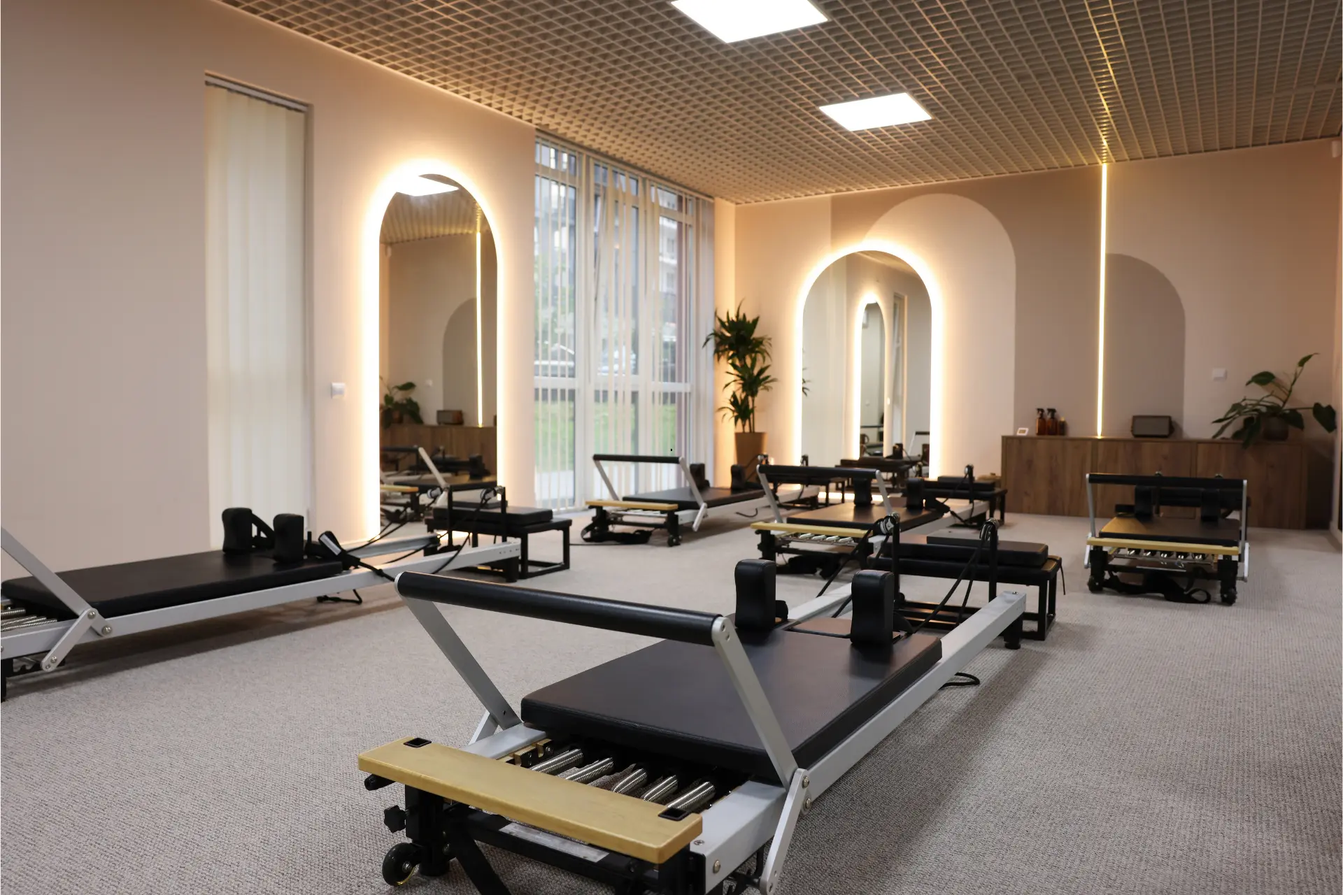 Reformer Pilates training session at Ellevate Pilates studio in Tripoli